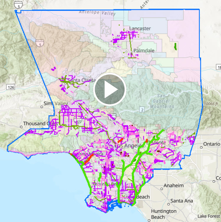 La County Bikeways Map